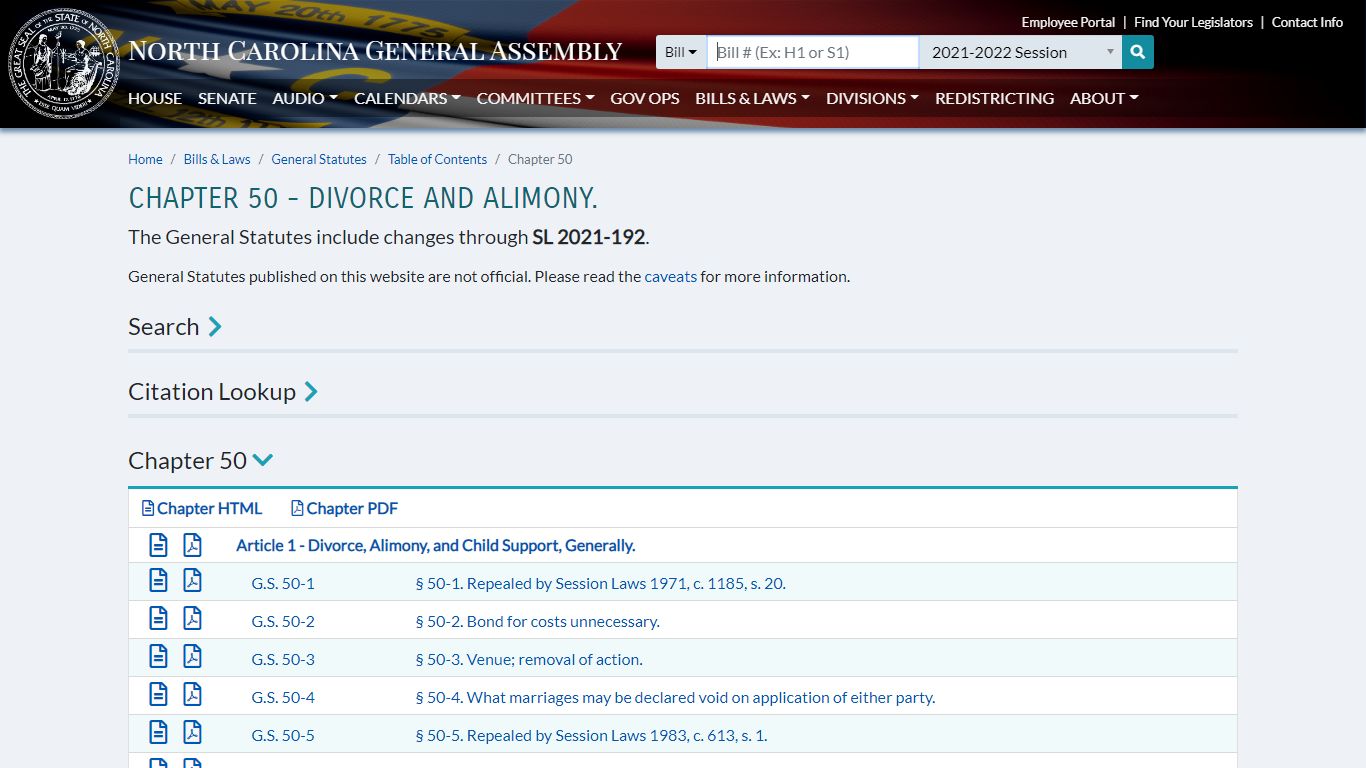 General Statute Sections - North Carolina General Assembly